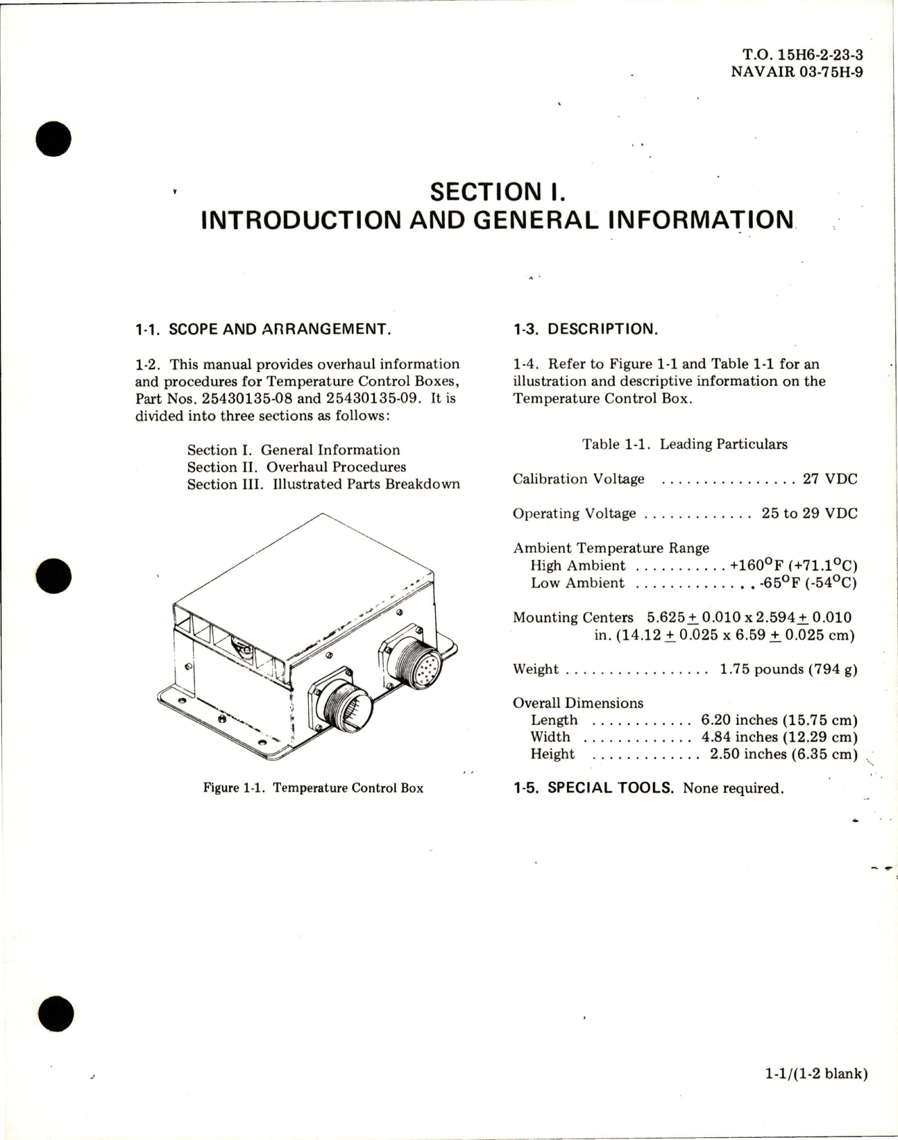 Sample page 5 from AirCorps Library document: Overhaul Instructions with Illustrated Parts Breakdown for Temperature Control Box - Parts 25430135-08, 25430135-09