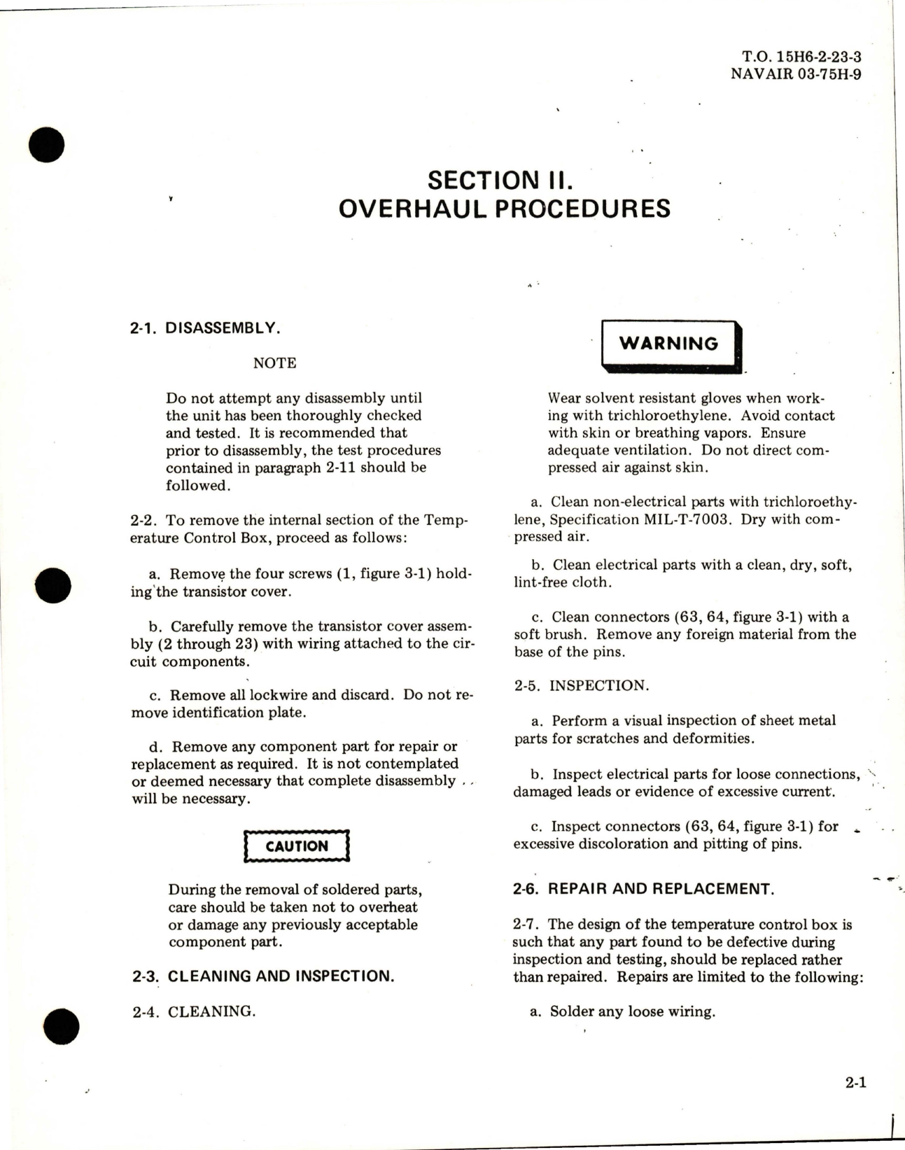 Sample page 7 from AirCorps Library document: Overhaul Instructions with Illustrated Parts Breakdown for Temperature Control Box - Parts 25430135-08, 25430135-09