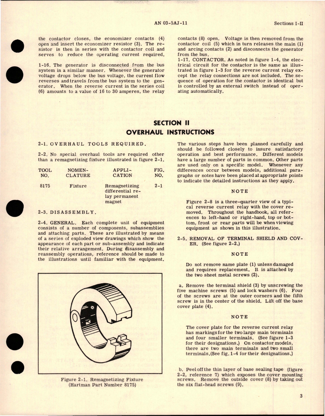 Sample page 7 from AirCorps Library document: Overhaul Instructions for Reverse Current Relay and Contactor - Type Q-1 - Models A750B, A-751B