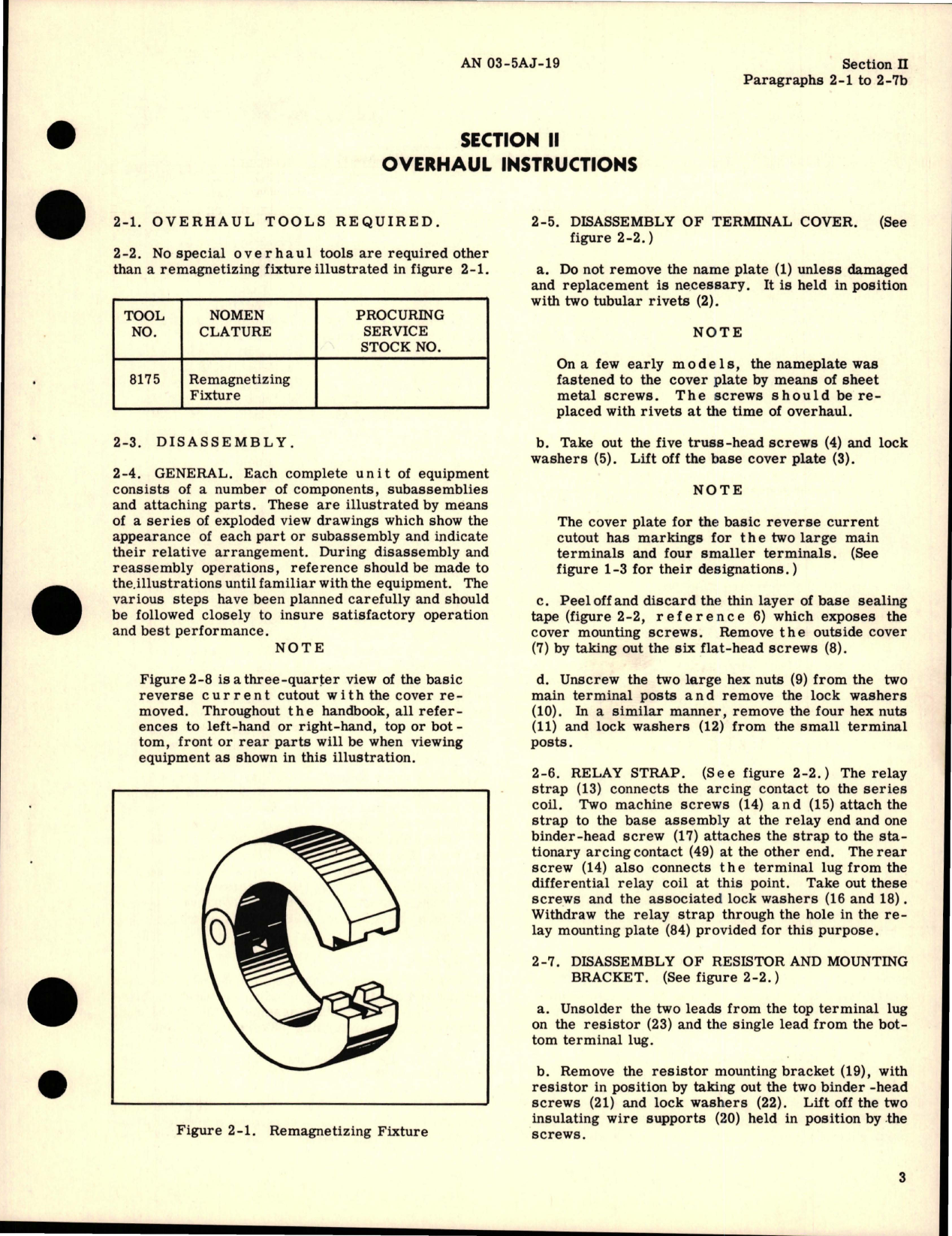 Sample page 7 from AirCorps Library document: Overhaul Instructions for Reverse Current Cutout - Model A-750D and Contactors - Models A-751D and A-751E
