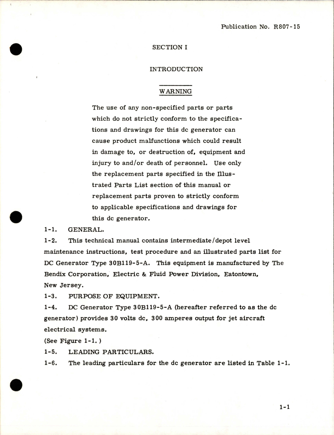 Sample page 7 from AirCorps Library document: Maintenance Instructions with Illustrated Parts List for DC Generator - Type 30B119-5-A and 30B119-9-A