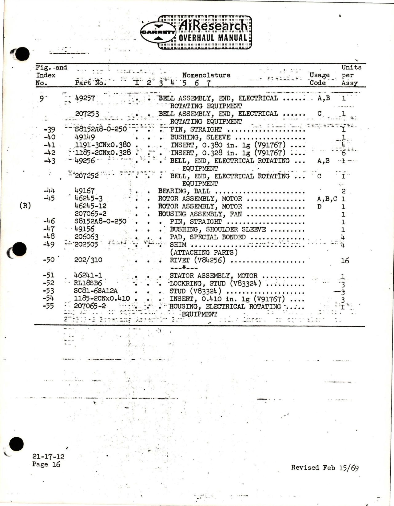 Sample page 7 from AirCorps Library document: Overhaul Manual for Motor Driven Condenser Fans - Parts 207560-1, 207560-1-2, and 207560-1-3