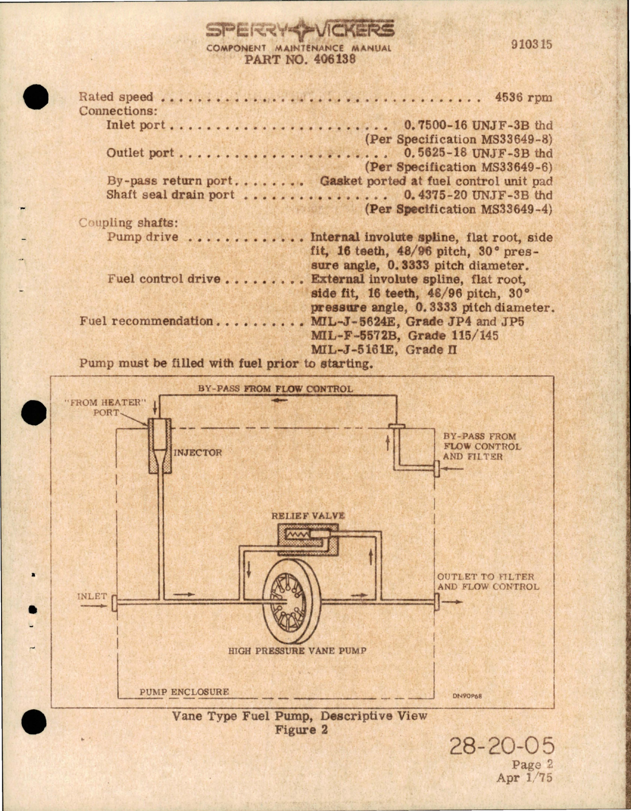 Sample page 9 from AirCorps Library document: Maintenance Manual with Illustrated Parts List for Vane Type Fuel Pump Assembly