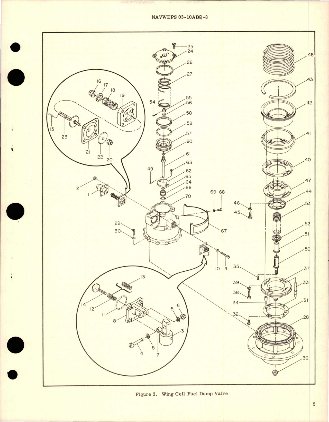 Sample page 5 from AirCorps Library document: Overhaul Instructions with Parts Breakdown for Wing Cell Fuel Dump Valve - Parts 1-111655 and 1-111655R