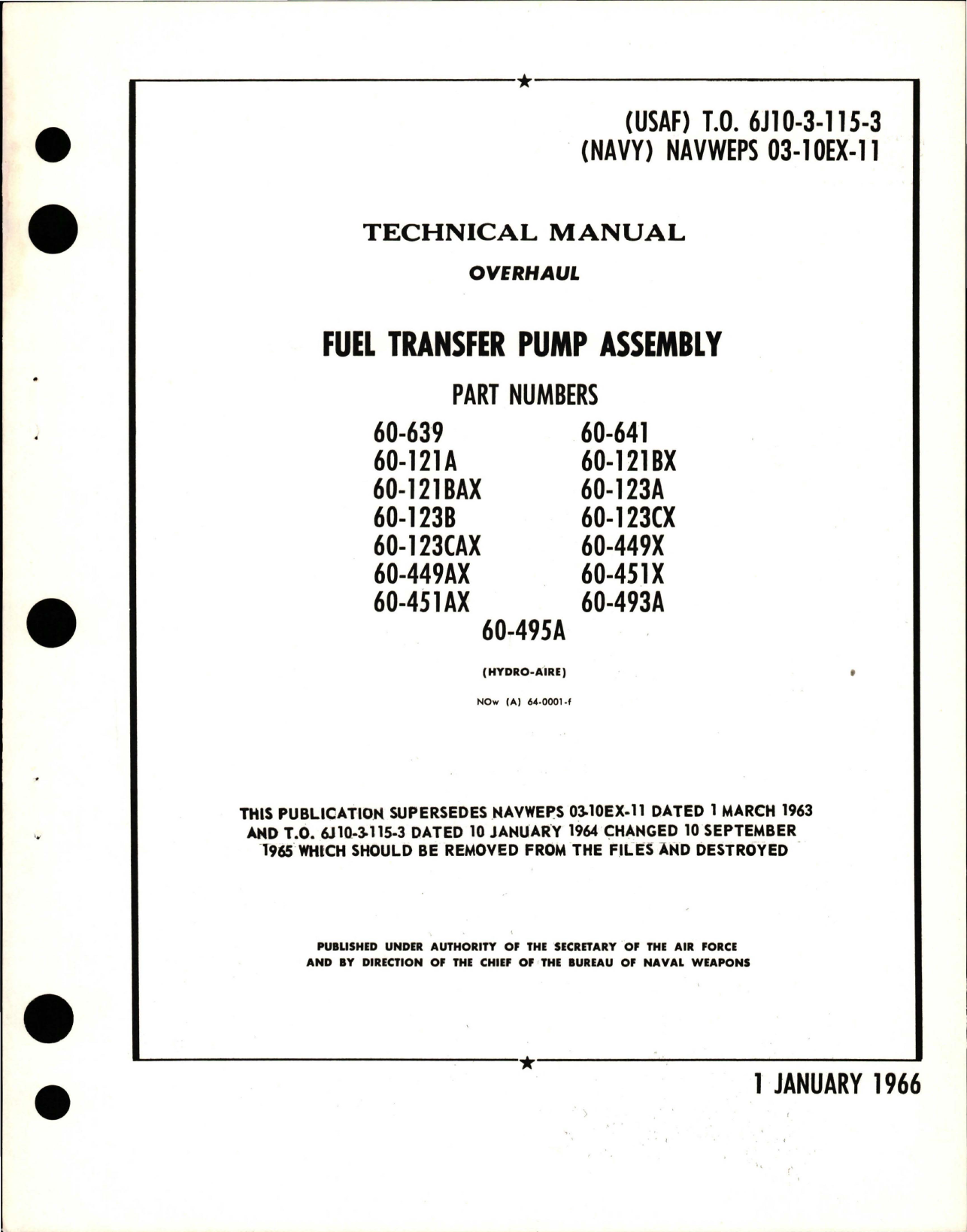 Sample page 1 from AirCorps Library document: Overhaul for Fuel Transfer Pump Assembly