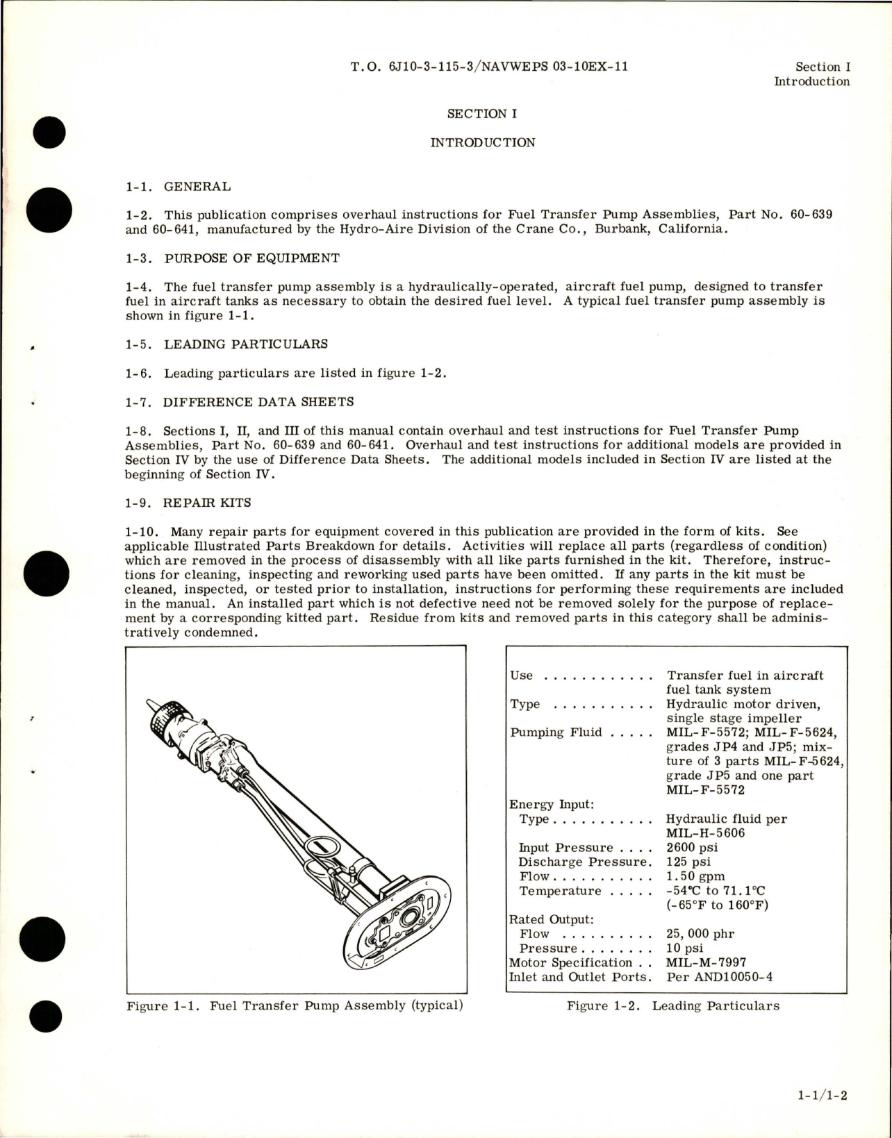 Sample page 5 from AirCorps Library document: Overhaul for Fuel Transfer Pump Assembly