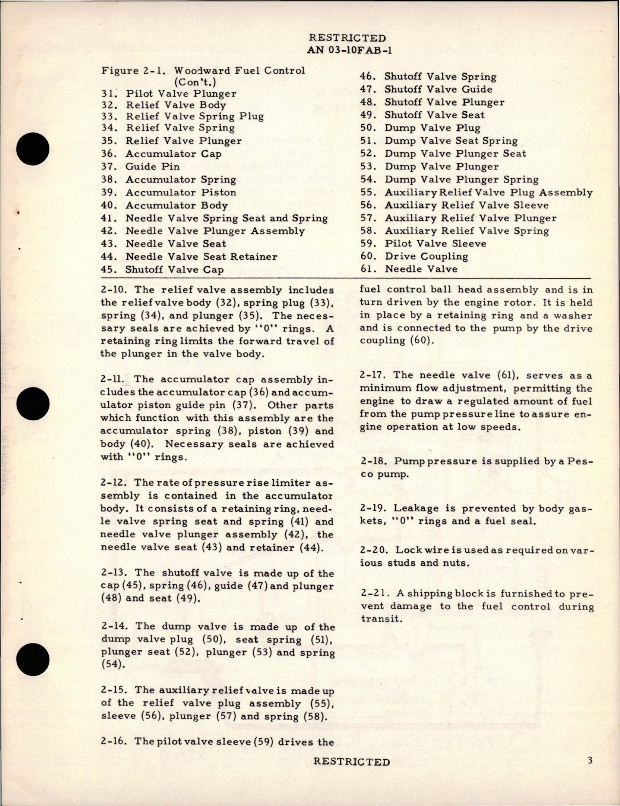 Sample page 7 from AirCorps Library document: Overhaul Instructions for Fuel Control - Models 400270, 400470