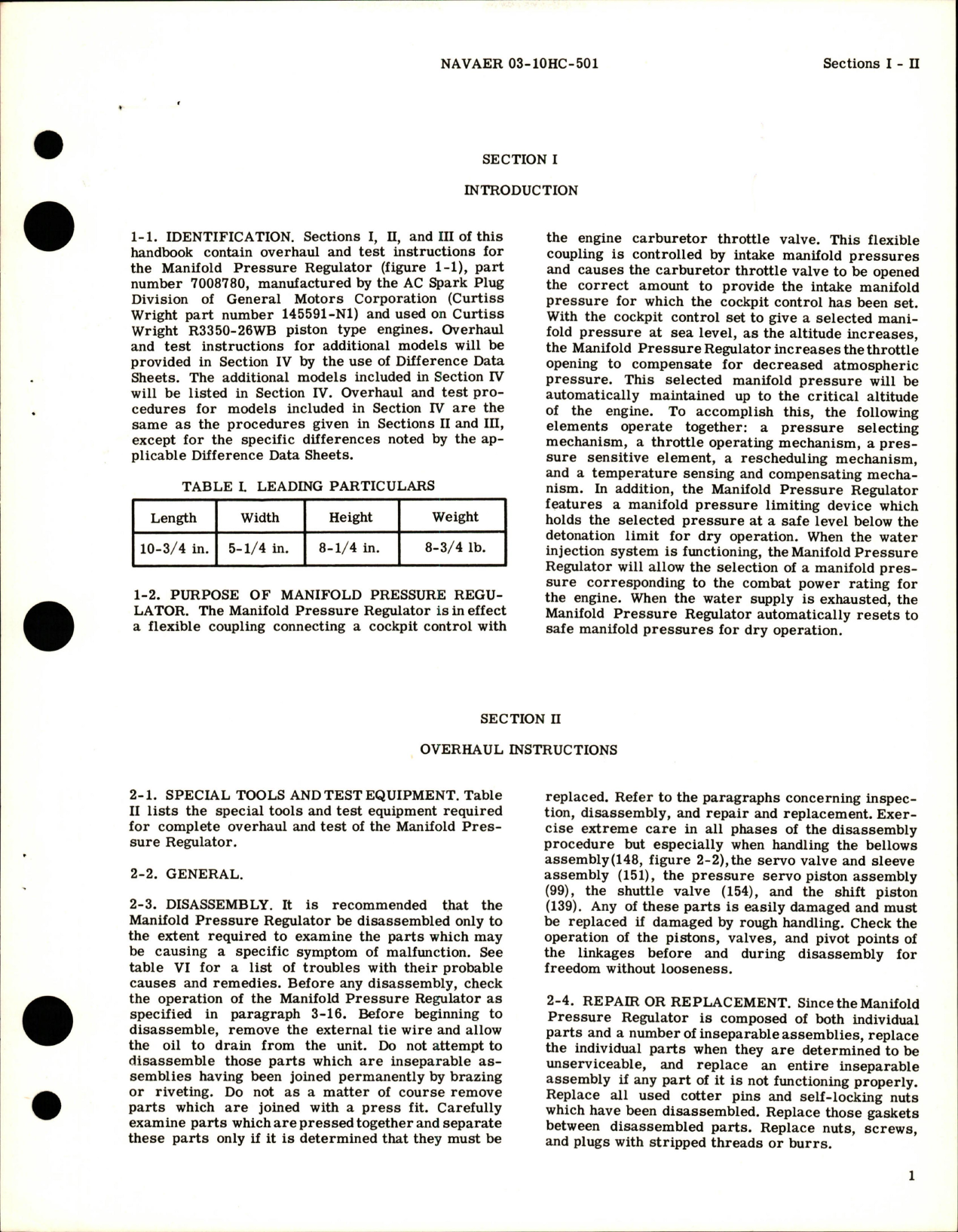 Sample page 5 from AirCorps Library document: Overhaul Instructions for Manifold Pressure Regulator Assembly - Part 7008780