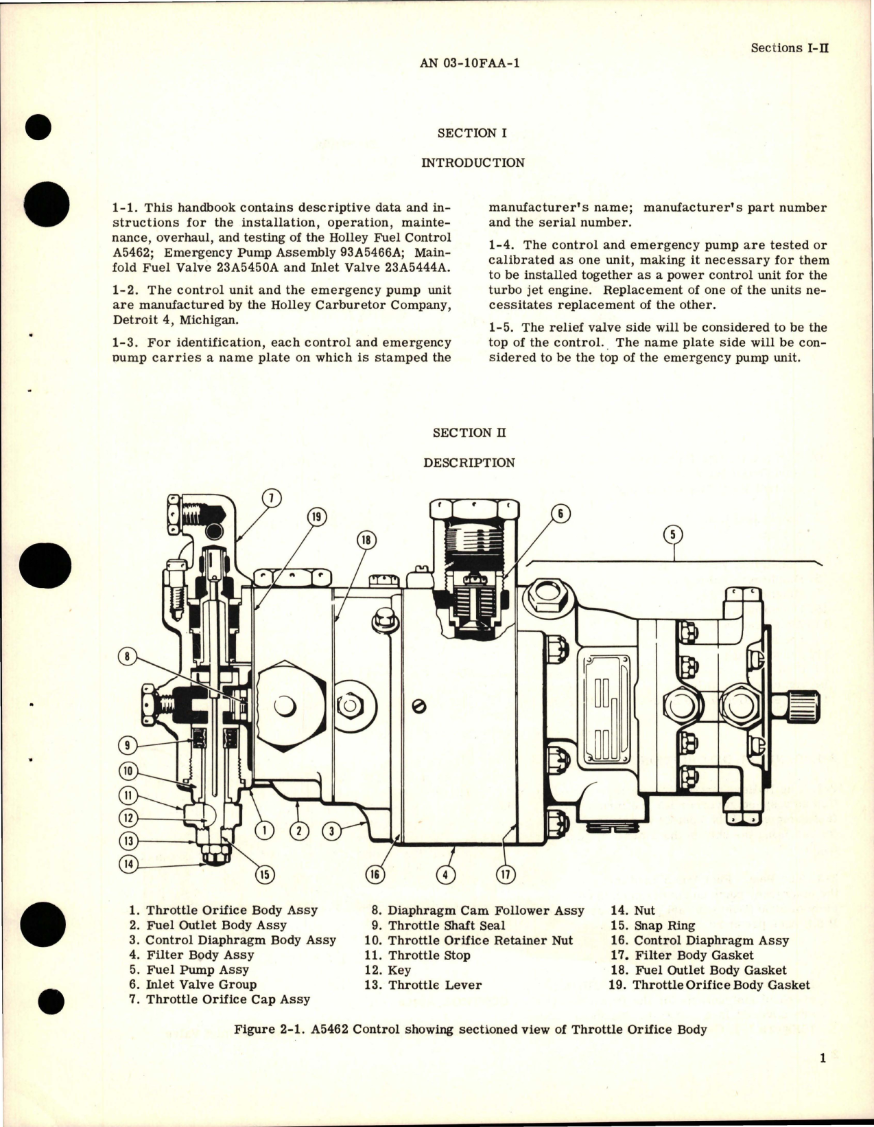 Sample page 5 from AirCorps Library document: Overhaul Instructions for Fuel Control - Model A5462 and Emergency Fuel Pump