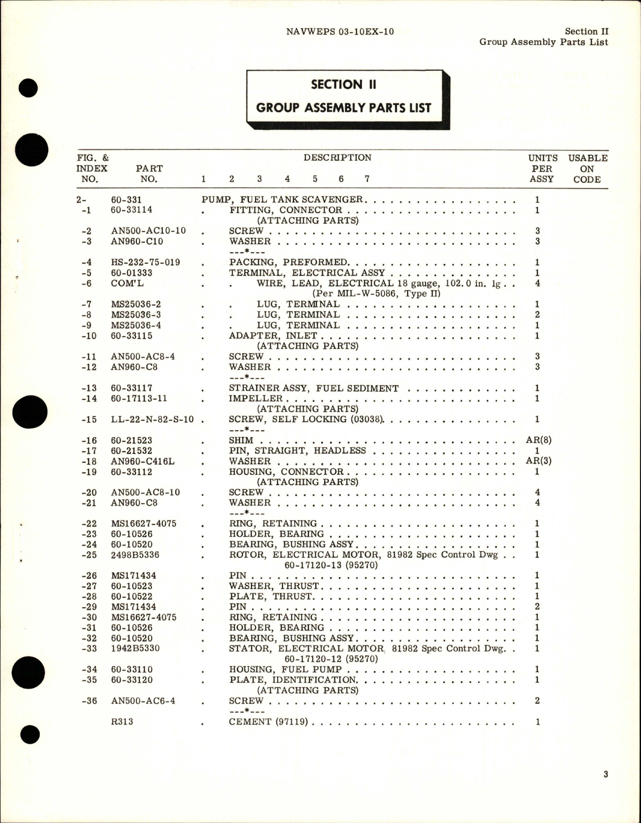 Sample page 5 from AirCorps Library document: Illustrated Parts Breakdown for Tank Scavenger Fuel Pump - Part 60-331