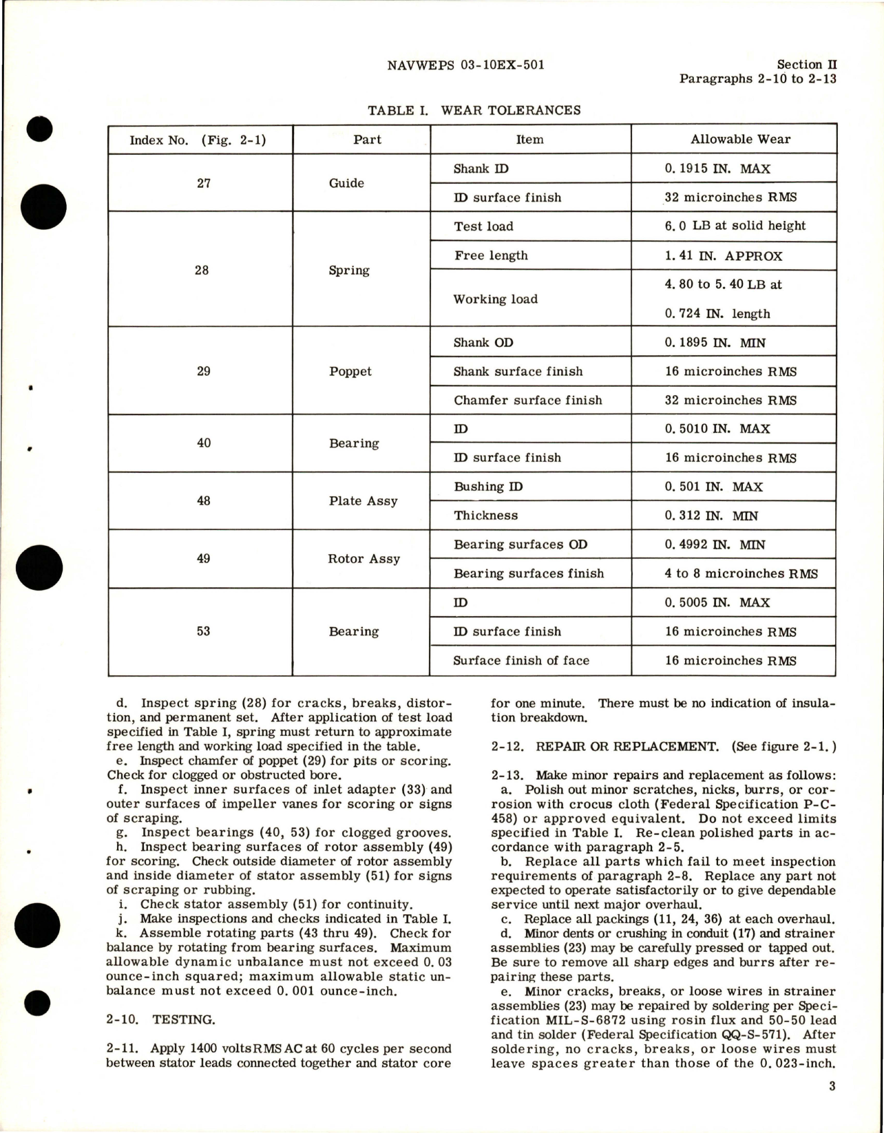 Sample page 5 from AirCorps Library document: Overhaul Instructions for Fuel Booster Pump