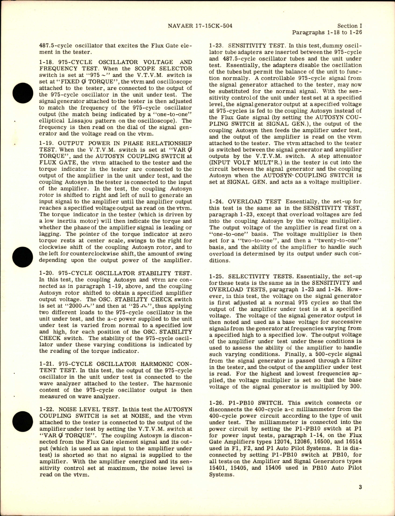 Sample page 7 from AirCorps Library document: Operation and Service Instructions with Illustrated Parts for Flux Gate Amplifier Tester - Type 13659-1-A