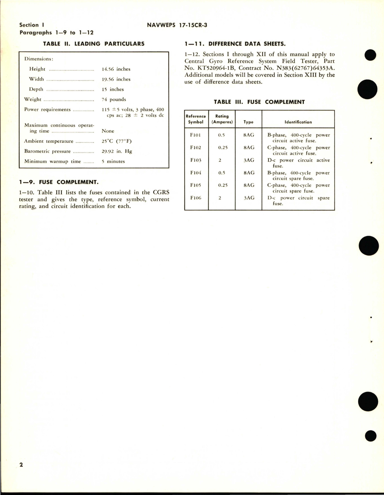 Sample page 8 from AirCorps Library document: Operation and Service Instructions with Illustrated Parts Breakdown for CGRS Field Tester - Part KT520964-1B