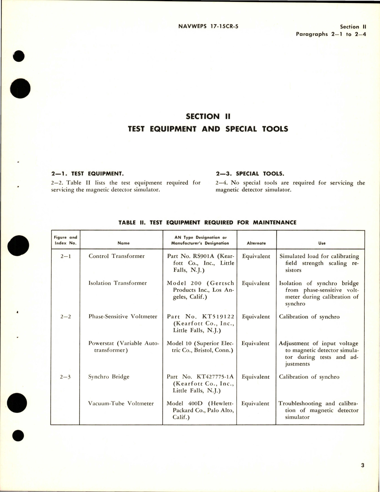 Sample page 7 from AirCorps Library document: Operation and Service Instructions with Illustrated Parts Breakdown for Magnetic Detector Simulator - Part KT319809-2