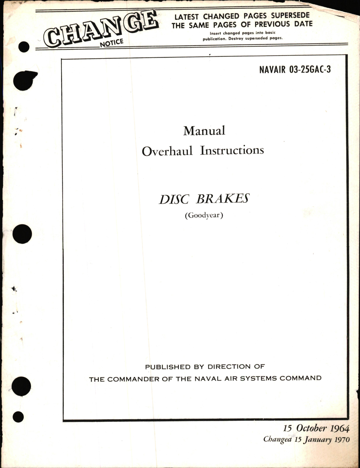 Sample page 1 from AirCorps Library document: Overhaul Instructions for Disc Brakes