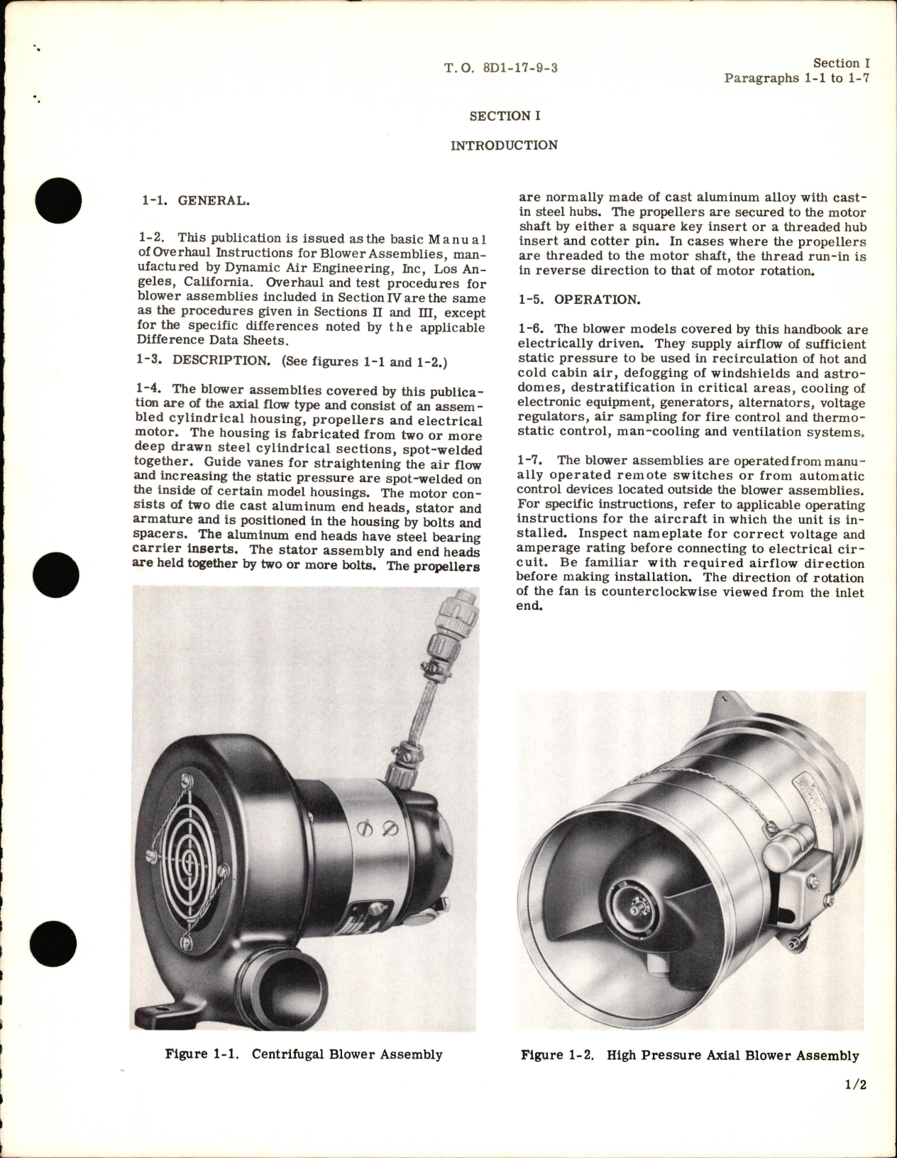 Sample page 5 from AirCorps Library document: Overhaul Instructions for Blower Assemblies