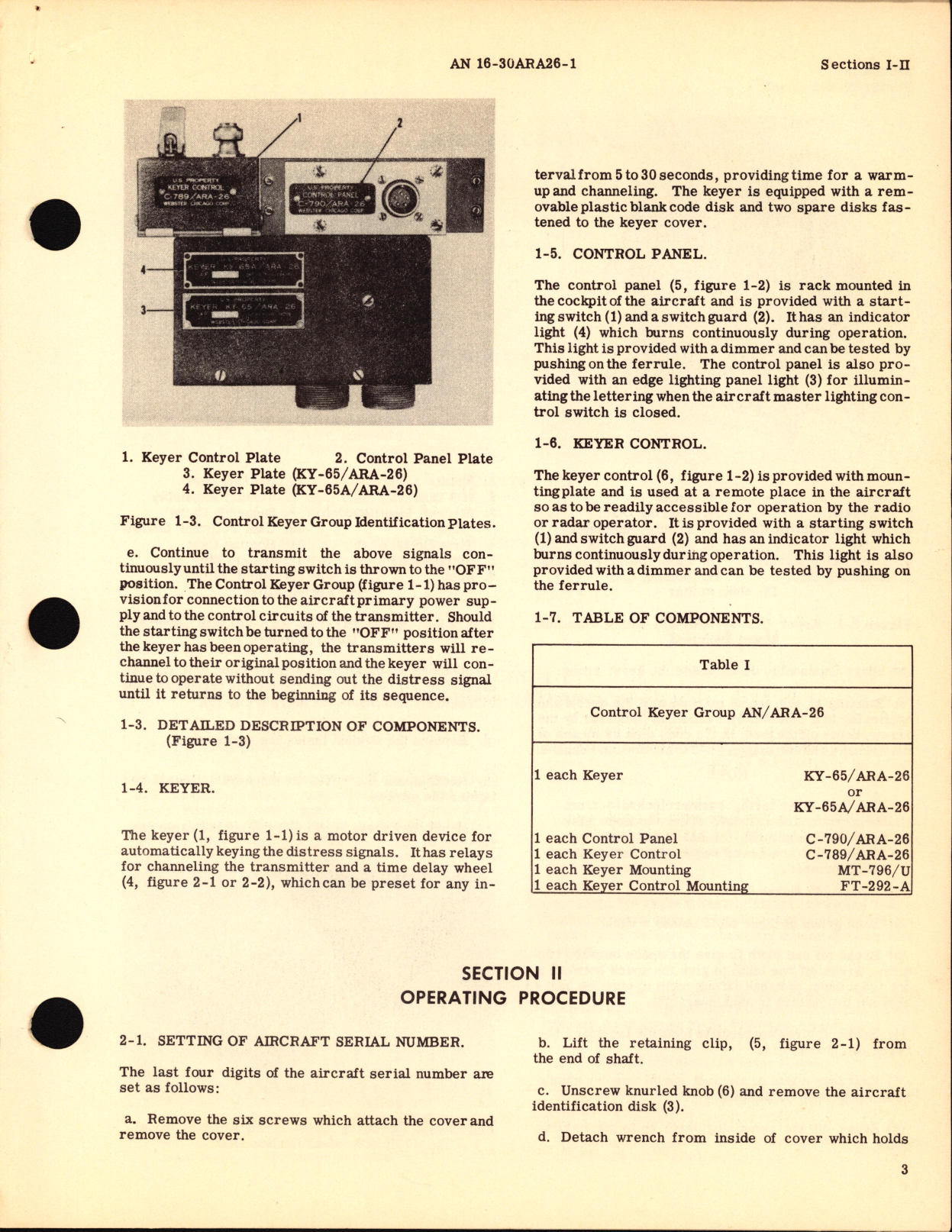 Sample page 5 from AirCorps Library document: Operating Instructions for Control Keyer Group AN/ARA-26 with KY-65/ARA-26 or KY-65A/ARA-26 Keyer