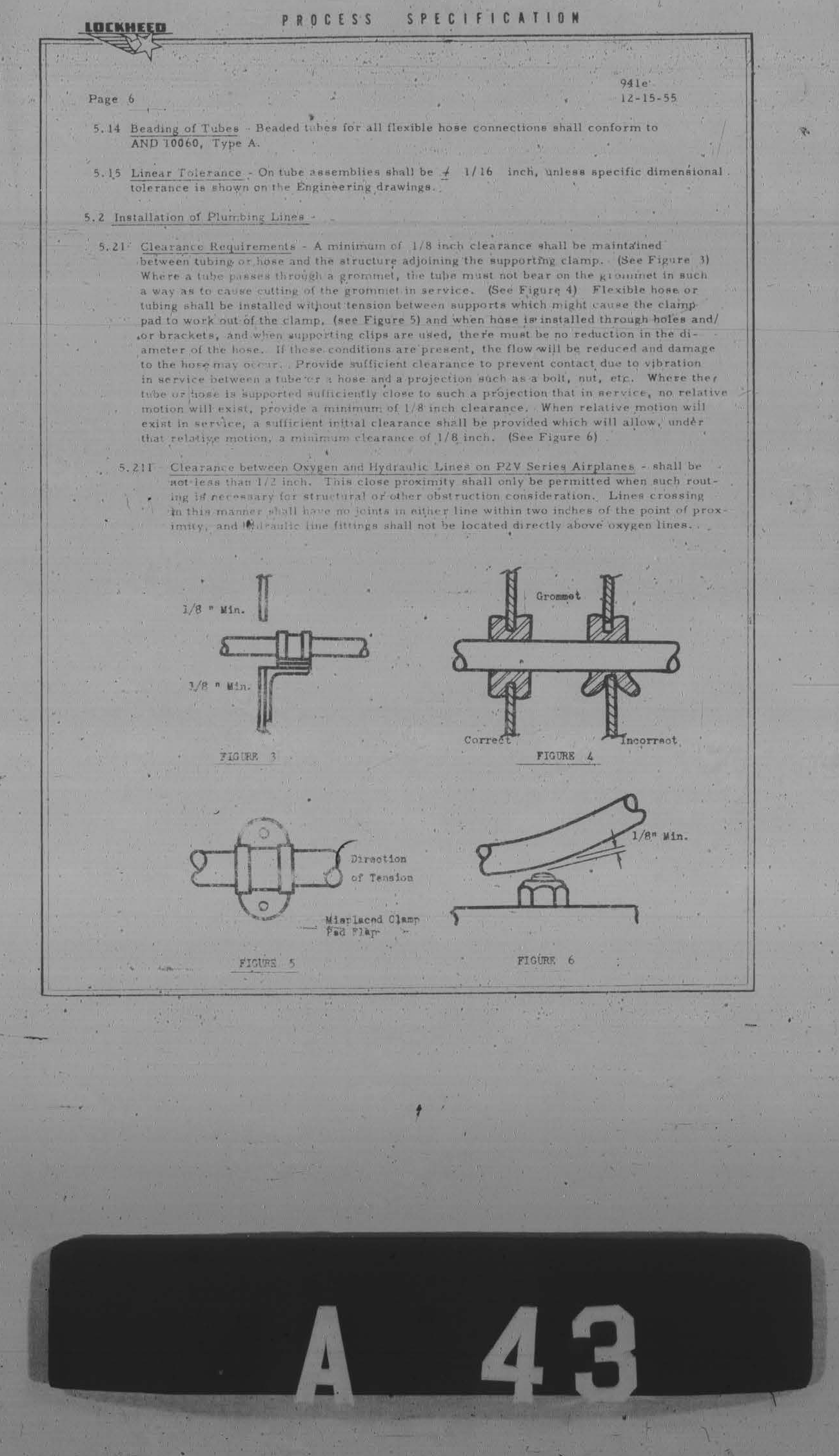 Sample page 7 from AirCorps Library document: Installation of Plumbing and Oxygen Lines, Connections and Fittings