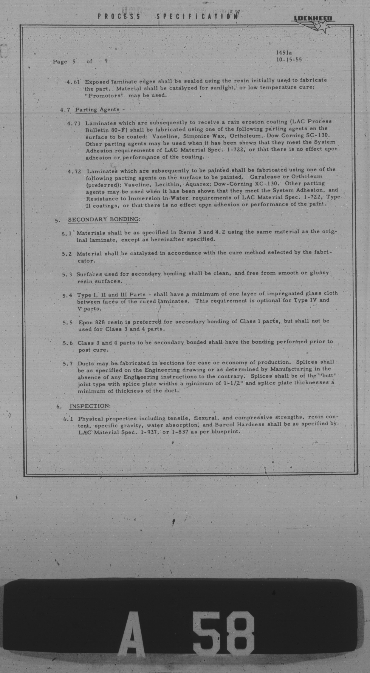 Sample page 5 from AirCorps Library document: Fabrication of Glass Fabric Base Low Pressure Laminates