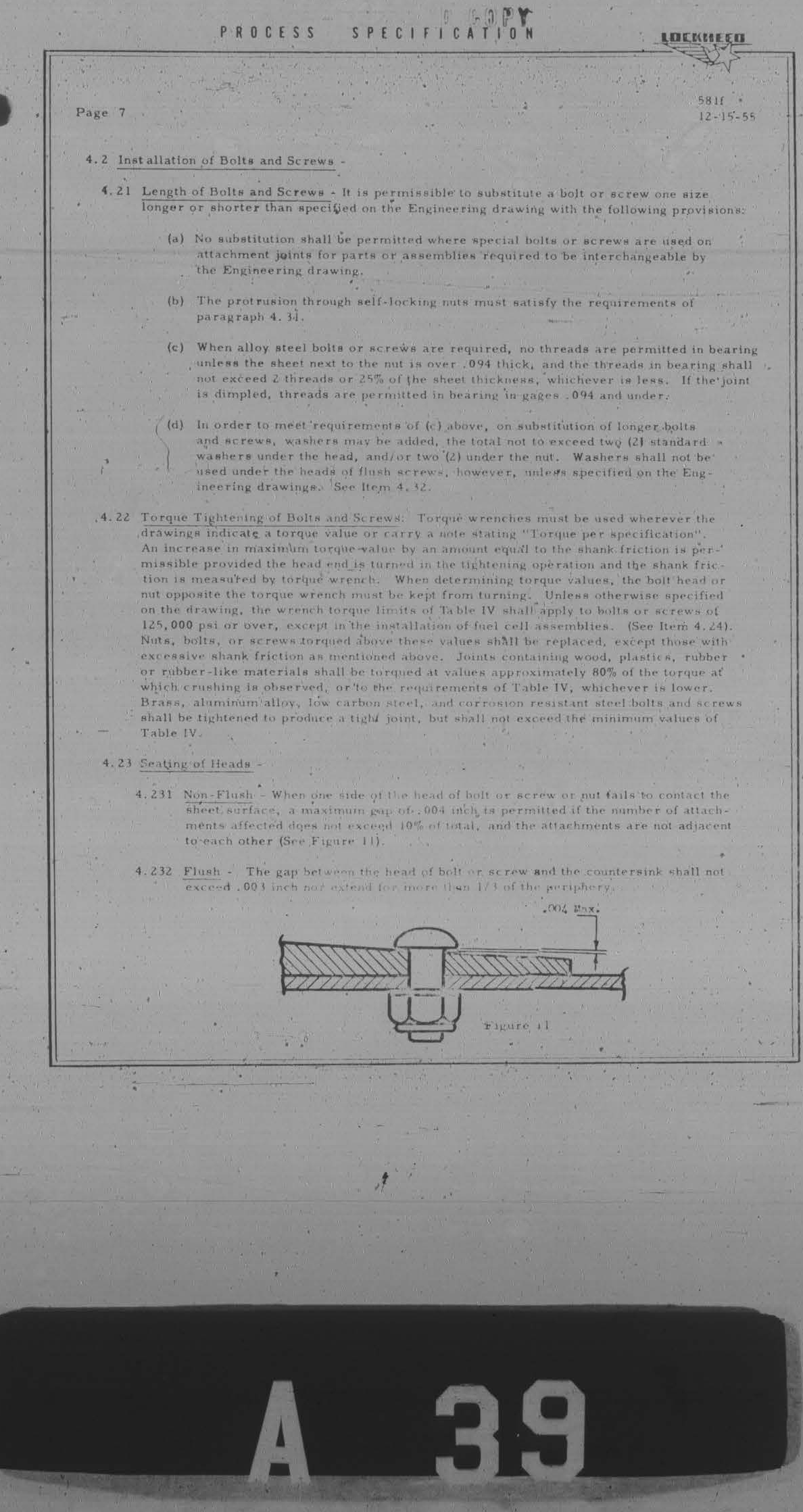 Sample page 7 from AirCorps Library document: Installation of Mechanical Fasteners