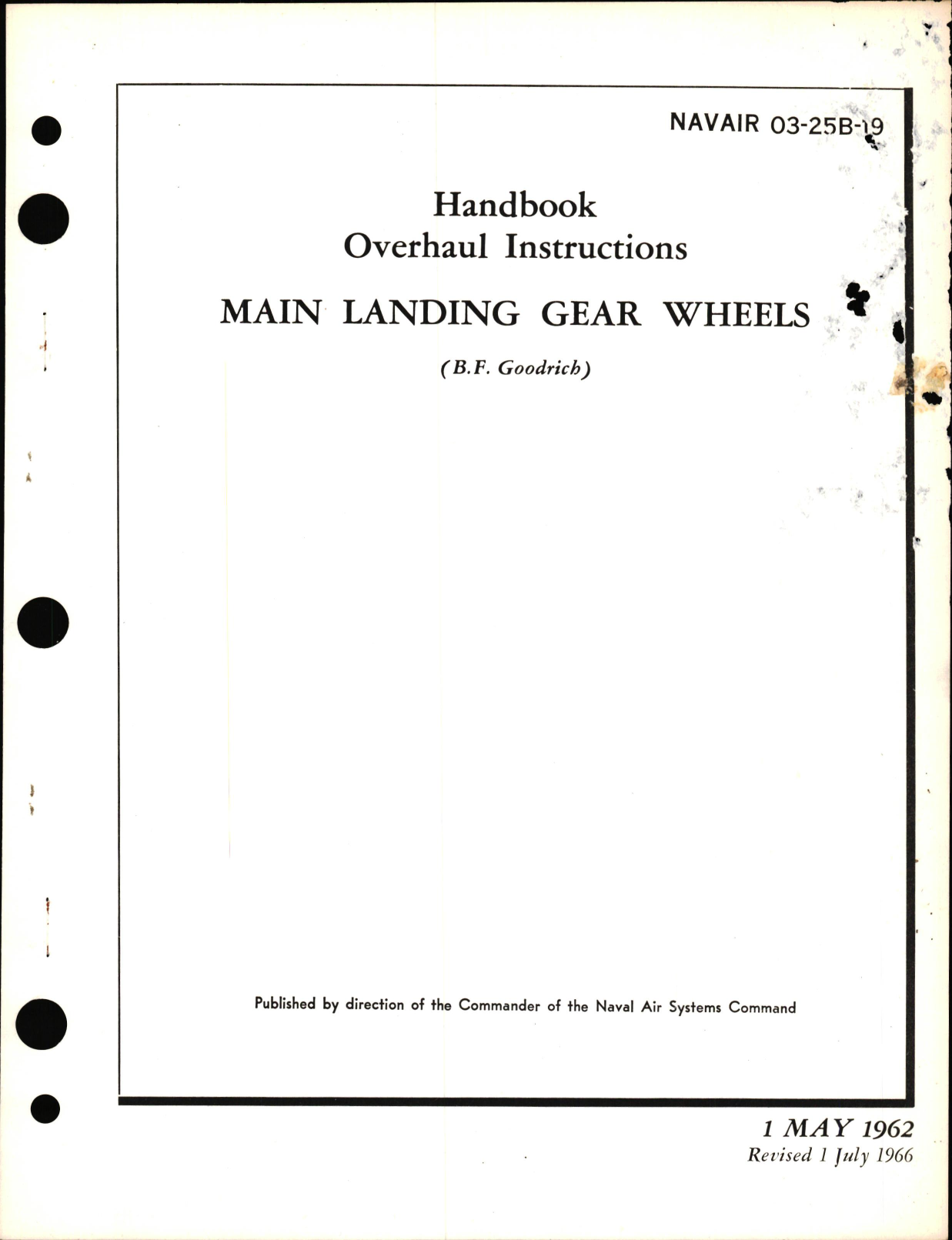 Sample page 1 from AirCorps Library document: Overhaul Instructions for Main Landing Gear Wheels