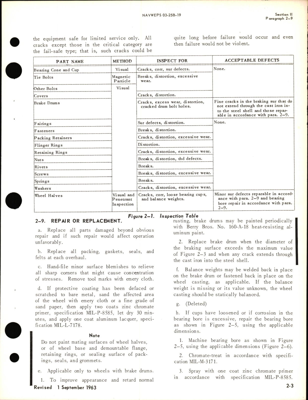 Sample page 9 from AirCorps Library document: Overhaul Instructions for Main Landing Gear Wheels