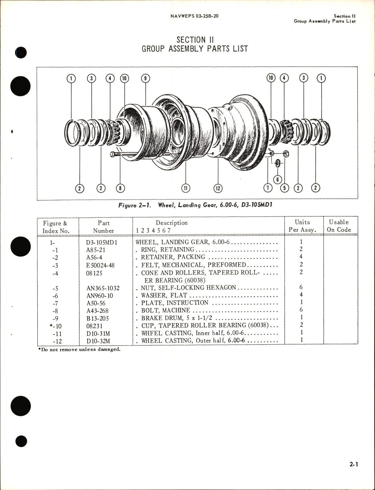 Sample page 9 from AirCorps Library document: Illustrated Parts Breakdown for Main Landing Gear Wheels