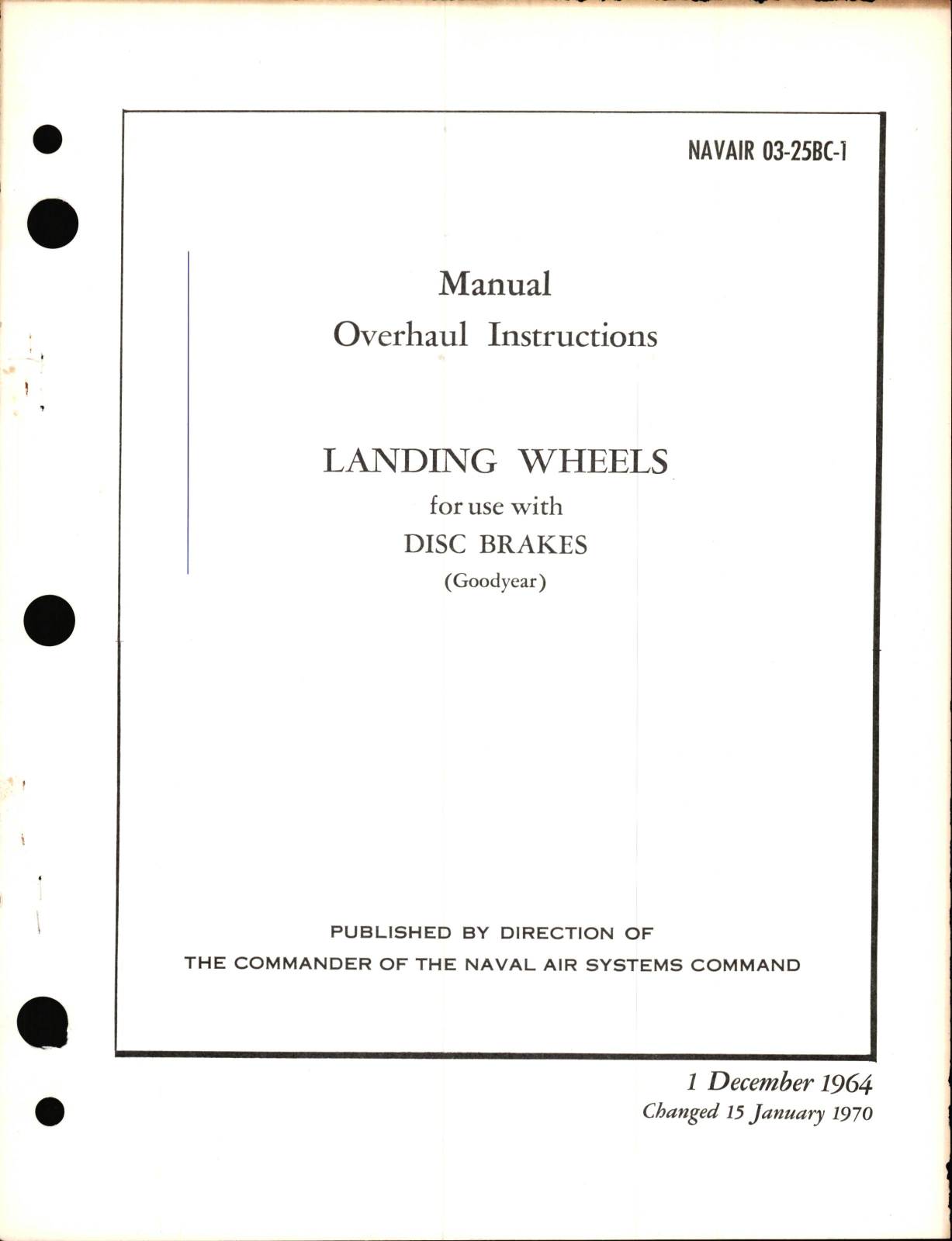 Sample page 1 from AirCorps Library document: Overhaul Instructions for Landing Wheels for Use with Disc Brakes