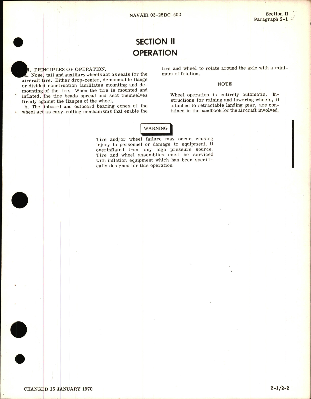 Sample page 9 from AirCorps Library document: Operation and Service Instructions for Nose, Tail, and Auxiliary Wheels