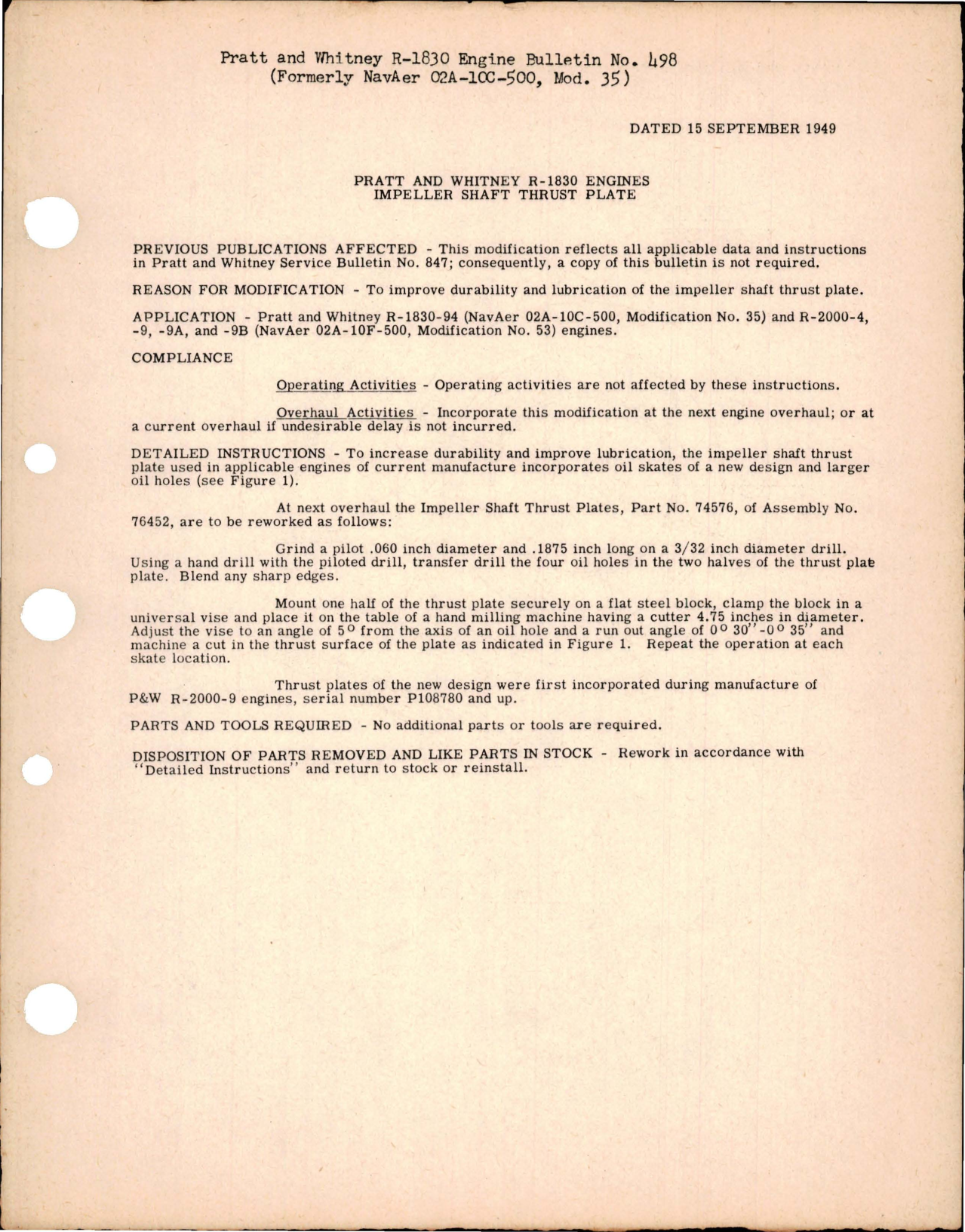 Sample page 1 from AirCorps Library document: Improve Durability and Lubrication of Impeller Shaft Thrust Plate