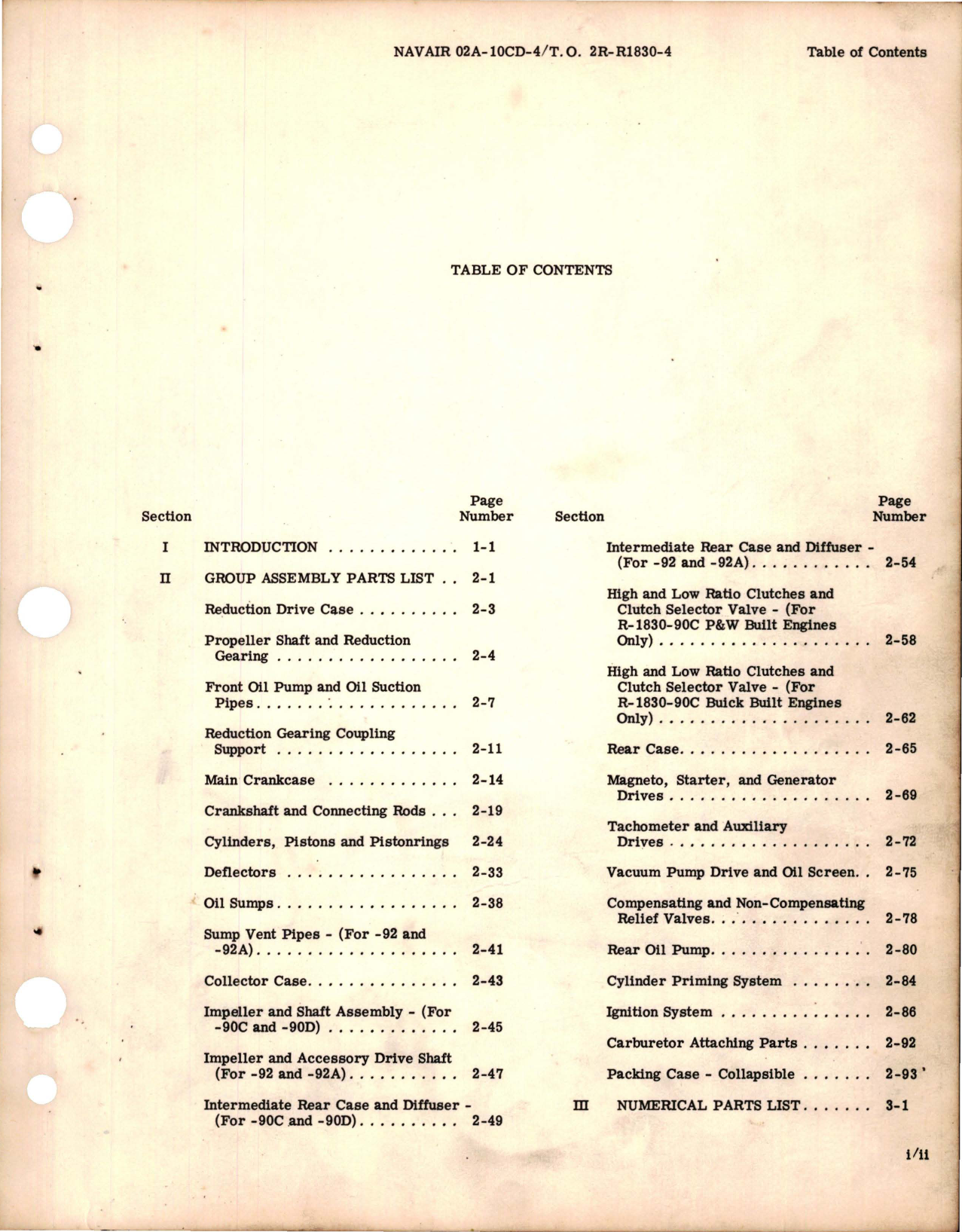 Sample page 7 from AirCorps Library document: Illustrated Parts Breakdown for Aircraft Engines - R-1830-90C, R-1830-90D, R-1830-92 and R-1830-92A