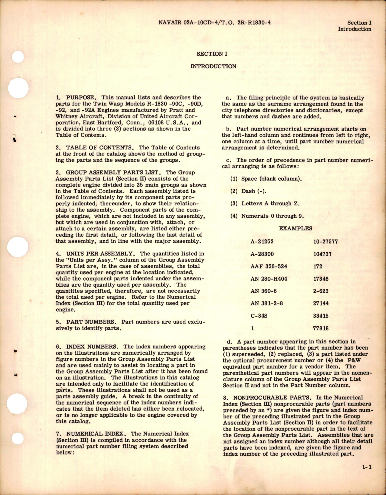 Sample page 9 from AirCorps Library document: Illustrated Parts Breakdown for Aircraft Engines - R-1830-90C, R-1830-90D, R-1830-92 and R-1830-92A