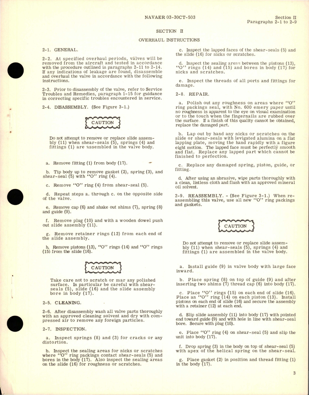 Sample page 5 from AirCorps Library document: Operation, Service, Overhaul Instructions with Parts for Double Seal Pressure Operated Bypass Valves - Models 2954-1 and 25954-2