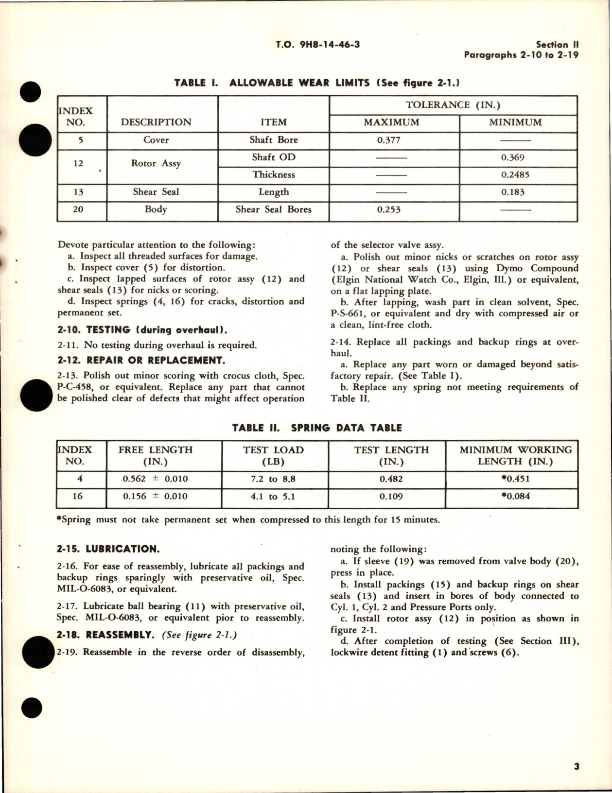 Sample page 5 from AirCorps Library document: Overhaul Instructions for Manually Operated Selector Valves