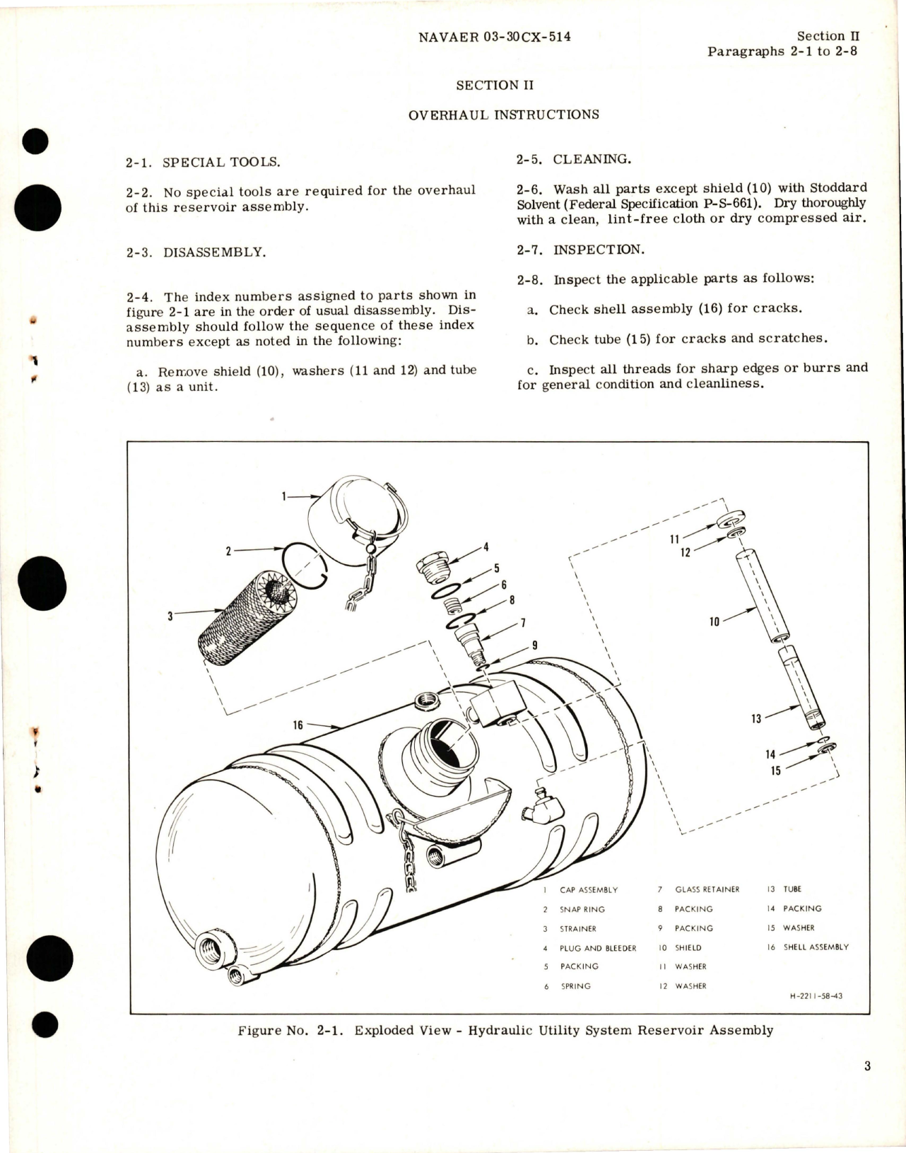 Sample page 5 from AirCorps Library document: Overhaul Instructions for Hydraulic Utility System Reservoir Assembly - Part 181-58051