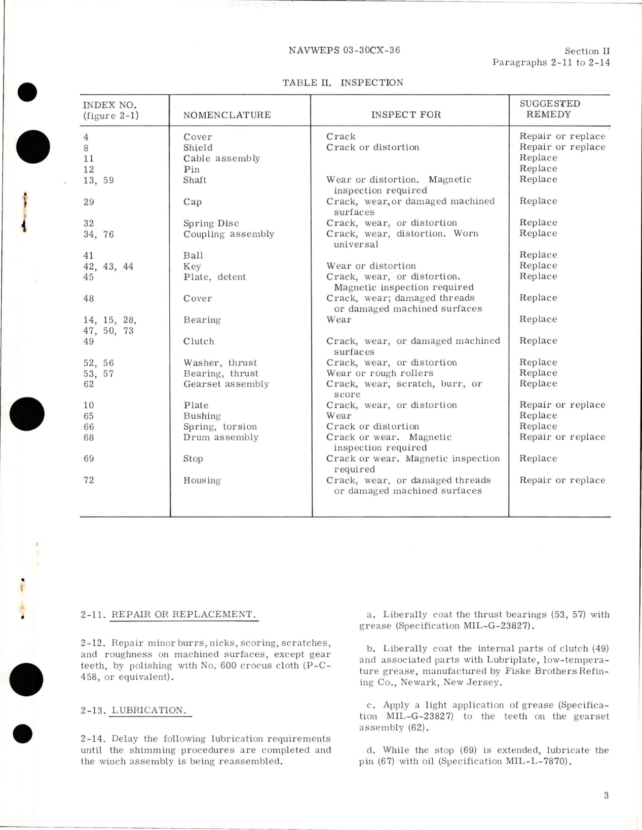 Sample page 5 from AirCorps Library document: Overhaul Instructions for No-Back Radar Hoisting Winch Assembly - Part 279-529001