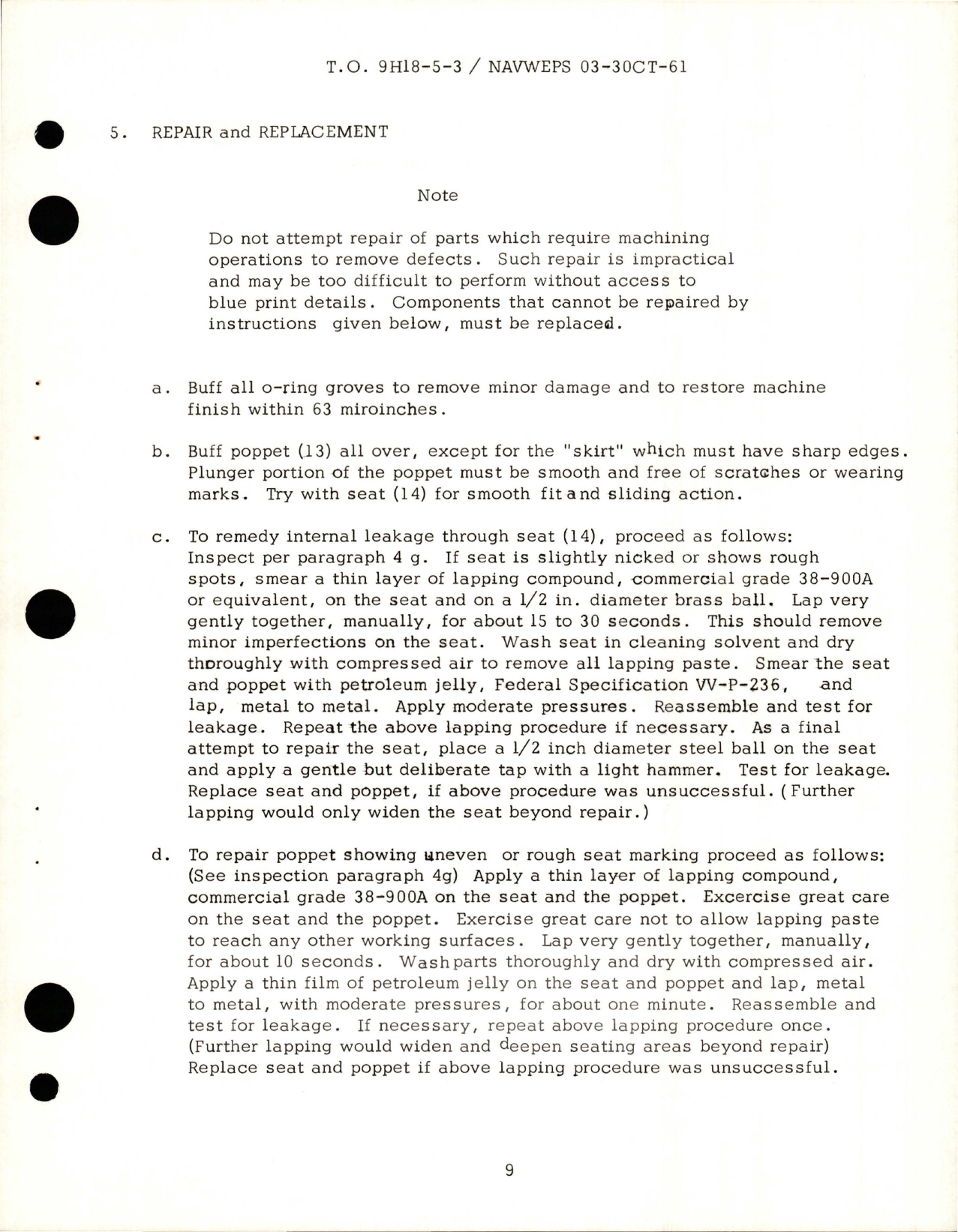 Sample page 9 from AirCorps Library document: Overhaul Instructions with Parts for Manifold Assembly w Pressure Relief and Check HYD - Parts 7A045-1 and 7A045-2
