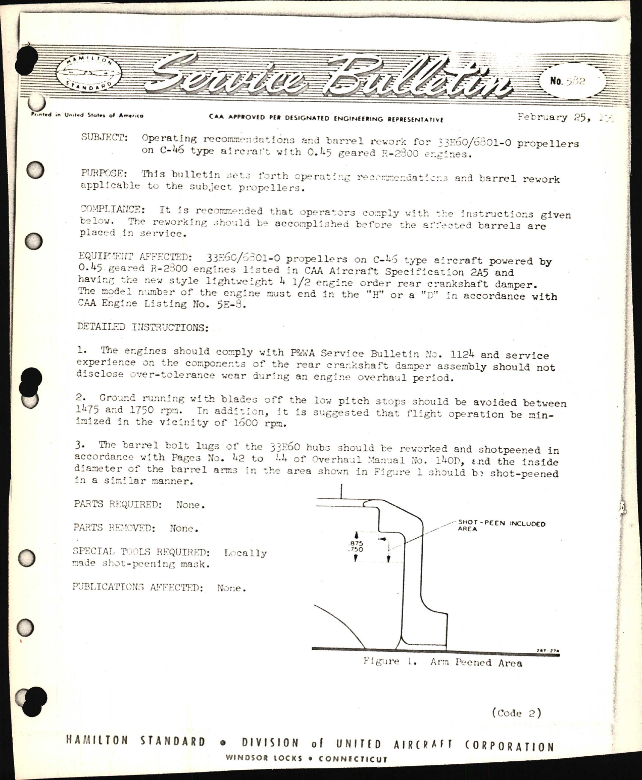 Sample page 1 from AirCorps Library document: Operating Recommendations and Barrel Rework for 33E60/6801-6 