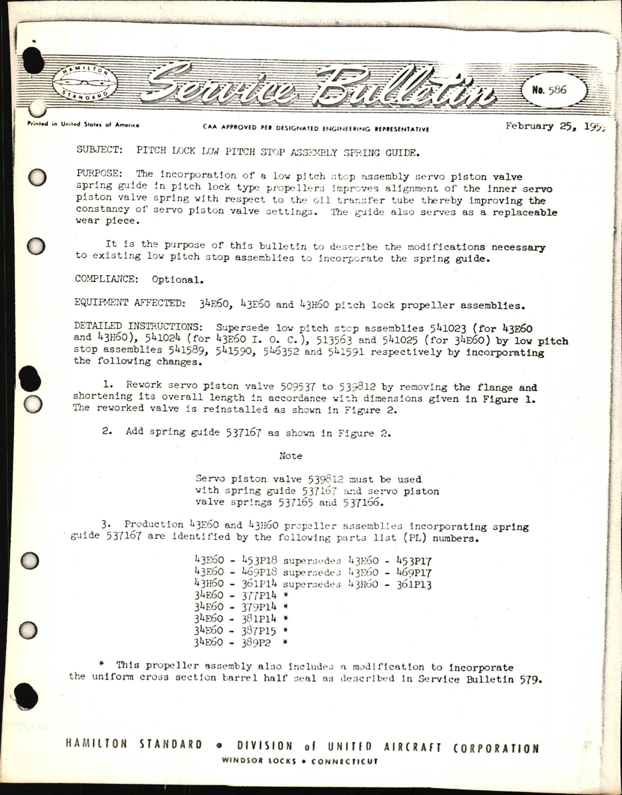 Sample page 1 from AirCorps Library document: Pitch Lock Low Pitch Stop Assembly Spring Guide