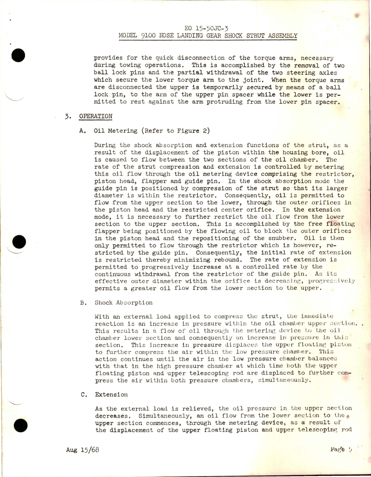 Sample page 9 from AirCorps Library document: Handbook with Parts List for Nose Landing Gear Shock Strut Assembly - Part 9100-3