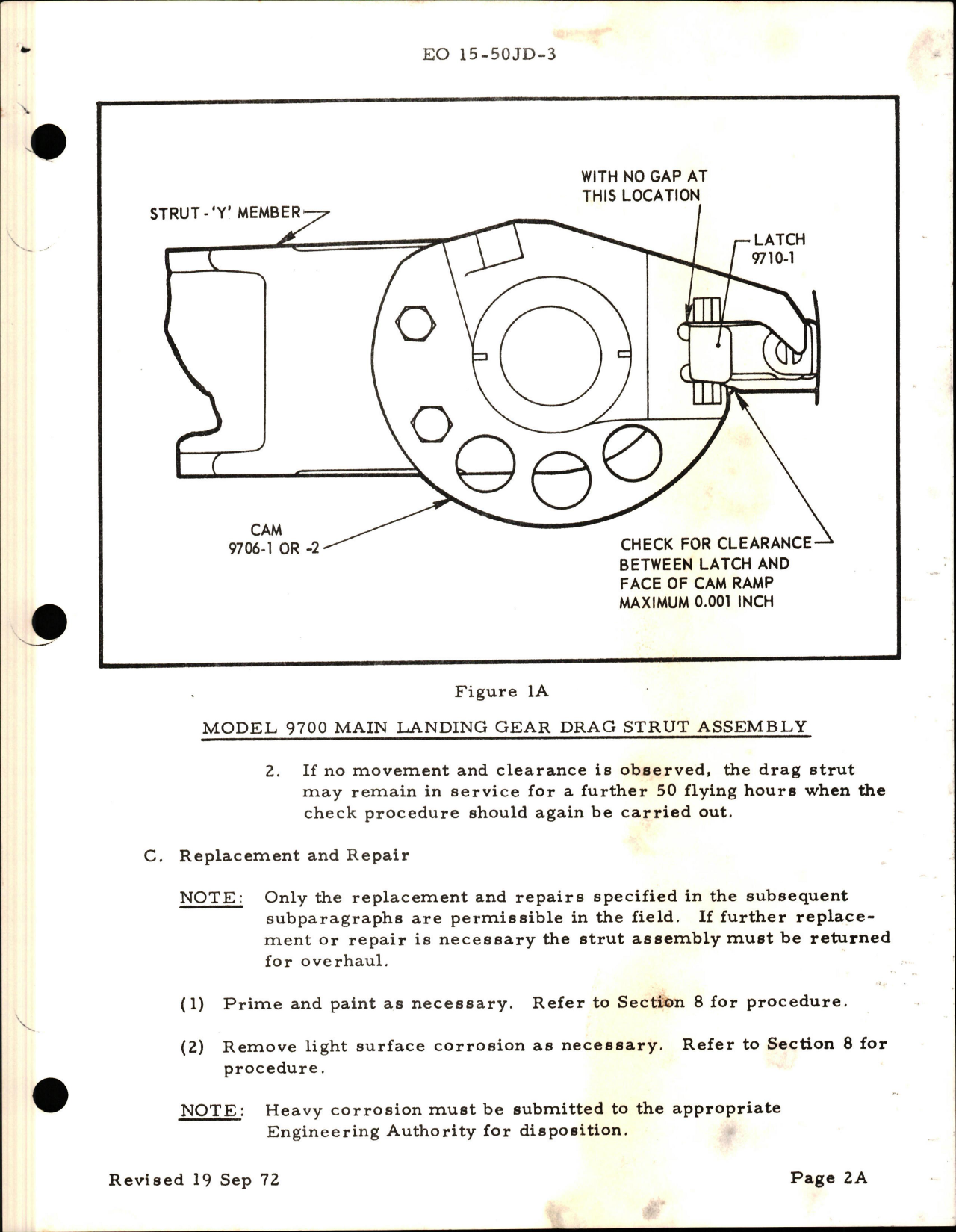 Sample page 7 from AirCorps Library document: Parts List for Main Landing Gear Drag Strut Assembly - Parts 9700-5 and 9700-9 