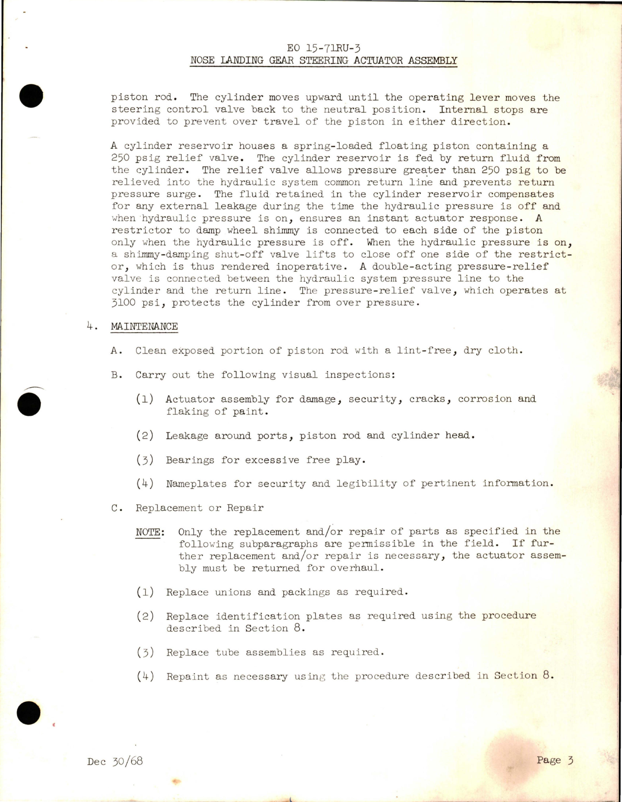 Sample page 7 from AirCorps Library document: Handbook with Part List for Nose Landing Gear Steering Actuator Assembly - Part 9200-9