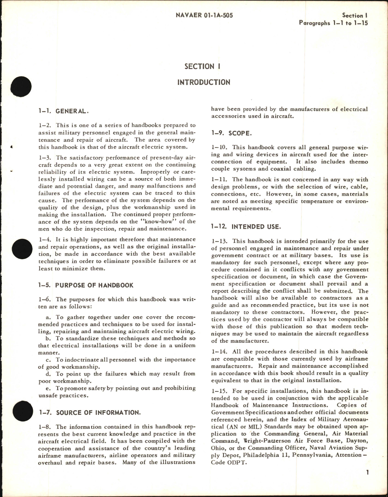 Sample page 5 from AirCorps Library document: Installation Practices for Aircraft Electric & Electronic Wiring