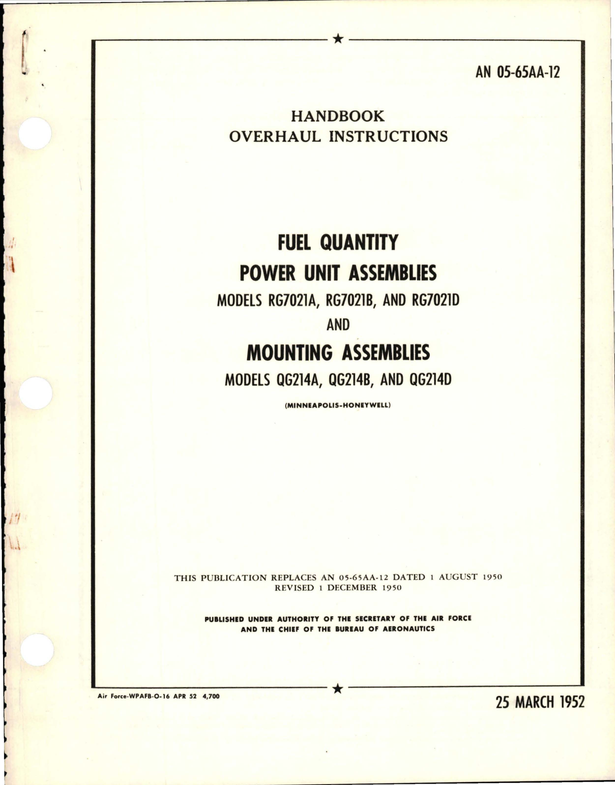 Sample page 1 from AirCorps Library document: Overhaul Instructions for Fuel Quantity Power Unit Assembly and Mounting Assemblies