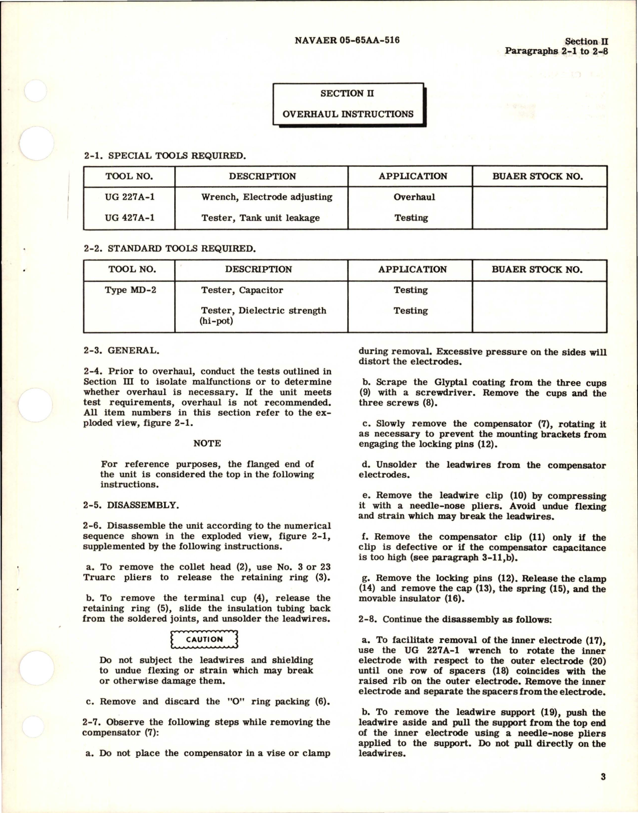 Sample page 5 from AirCorps Library document: Overhaul Instructions for Tank Unit and Compensator - FG131A