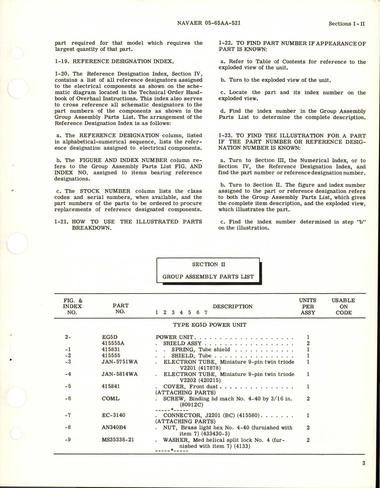 Sample page 5 from AirCorps Library document: Illustrated Parts Breakdown for Power Unit - EG5D-1 and EG5D-2