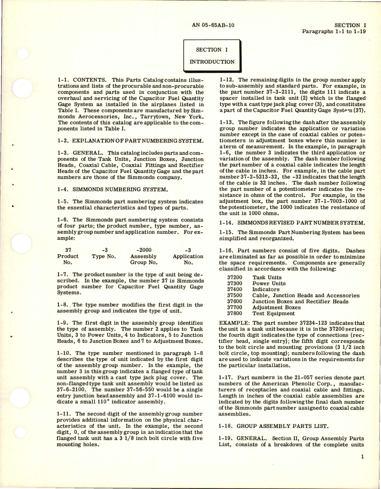 Sample page 7 from AirCorps Library document: Illustrated Parts Breakdown Capacitor Fuel Quantity Gage Tank Units, Junction Box, Rectifier Heads, and Coaxial Cables 