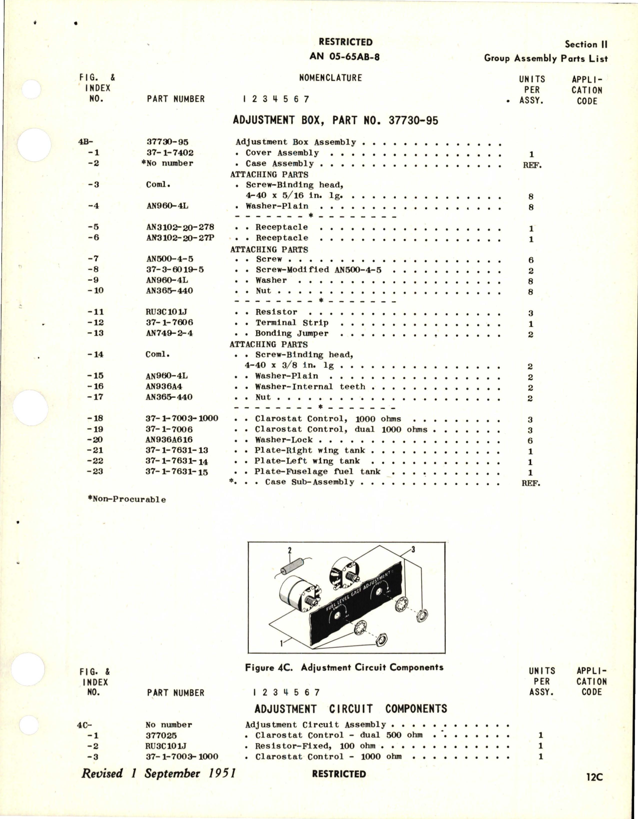 Sample page 5 from AirCorps Library document: Revision to Parts Catalog for Capacitor Type Fuel Quantity Gage Adjustment Boxes, Control Units, Power Units and Mounting Racks 