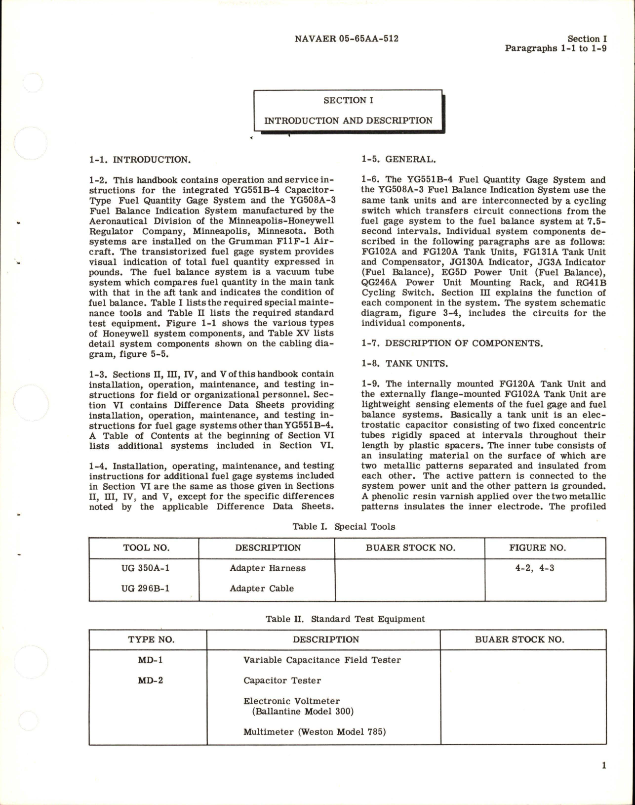 Sample page 5 from AirCorps Library document: Operation and Service Instructions for Capacitor Type Fuel Quantity Gage Systems and Fuel Balance Indication Systems