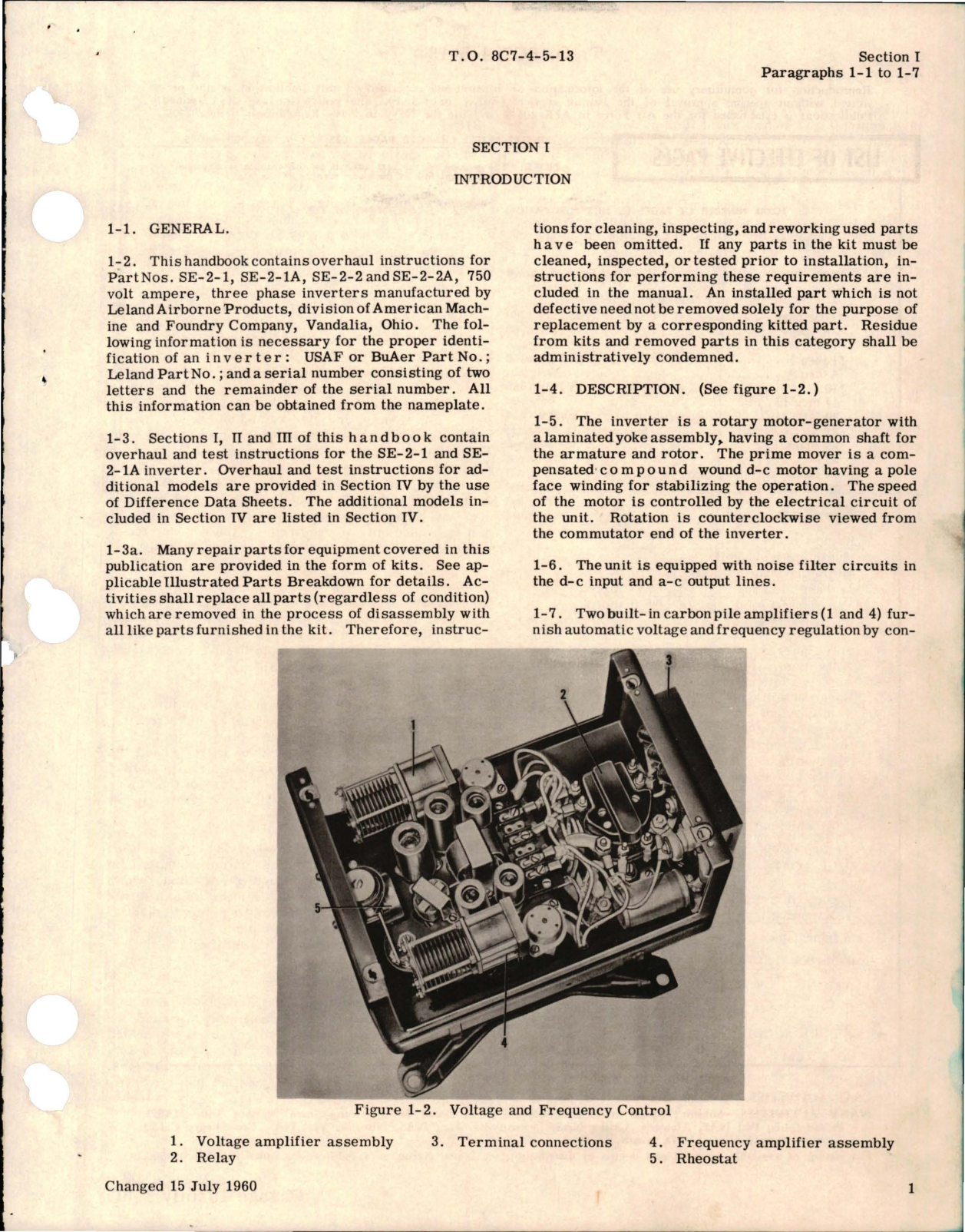 Sample page 5 from AirCorps Library document: Overhaul for Inverter - AN3534-1 - Parts SE-2-1, SE-2-1A, SE-2-2, and SE-2-2A